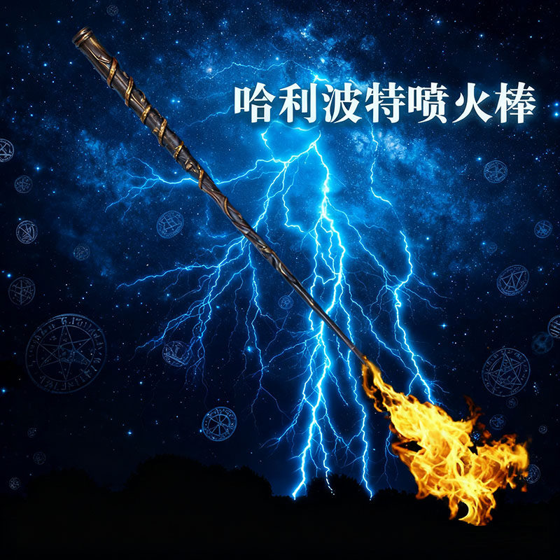 哈利波特魔杖可喷火环球发射火焰魔法棒魔术道具生日礼物礼品