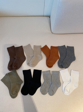 YUSONG◆2025春季新款男女儿童纯棉透气中筒袜子宝宝居家棉袜外穿