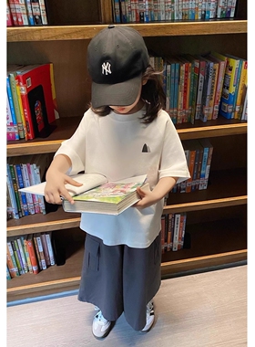 YUSONG◆2025夏季新款女宝宝女童日系休闲洋气白色凉感短袖T恤
