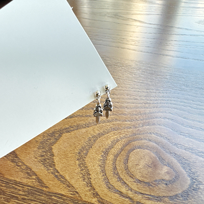 925银宝剑吊坠耳钉  单个在售！！！！