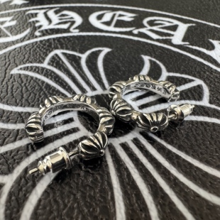 单个在售!!!925银针克十字花耳圈做旧集合