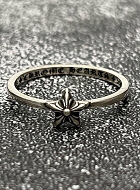 克罗泰银复古做旧！五角星泡泡堂戒指 个性百搭款