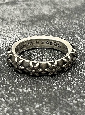 克罗泰银复古做旧！六芒星圈戒戒指 个性百搭款