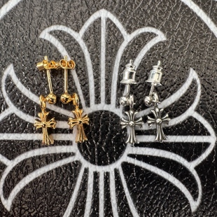 单个在售！！！925银针 克罗小十字耳坠做旧系列