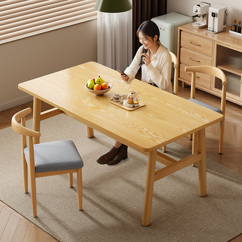 桌子餐桌家用2025新款小户型简易出租房用吃饭餐饮商用长方形桌椅