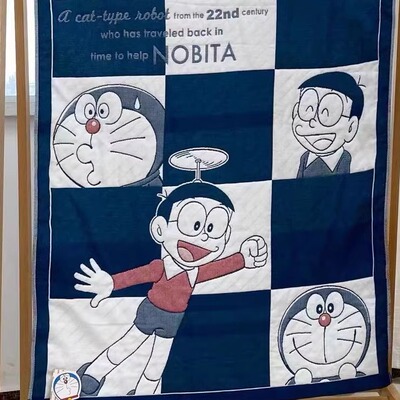 哆啦A梦纯棉纱布大浴巾可爱