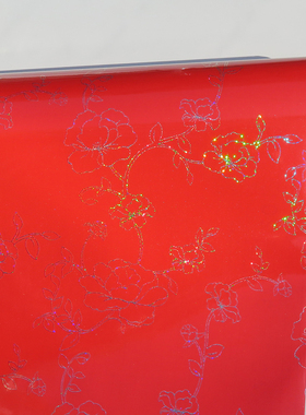 红色珠光银花家具翻新贴纸衣柜橱柜冰箱贴门窗框贴桌面贴纸壁纸