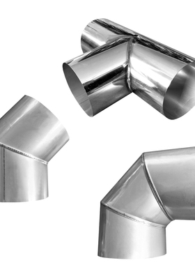 直径60-200mm弯头三通0.5mm取暖炉烟囱通风管排烟管加厚工业风管