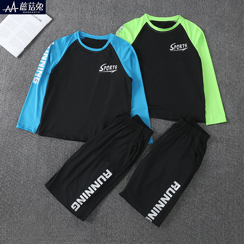 胖男童速干训练服套装春夏季薄款中大童儿童篮球足球速干衣男孩潮