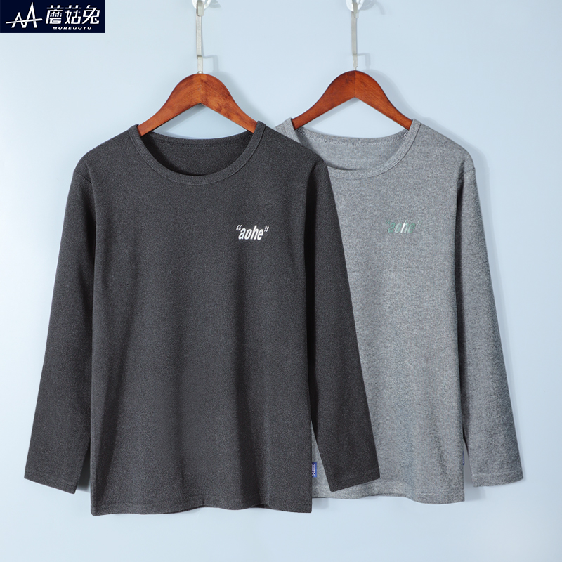 蘑菇兔胖男童德绒打底衫加肥加大