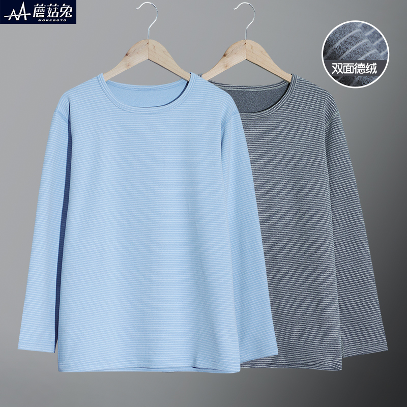 蘑菇兔胖男童德绒打底衫宽松加肥