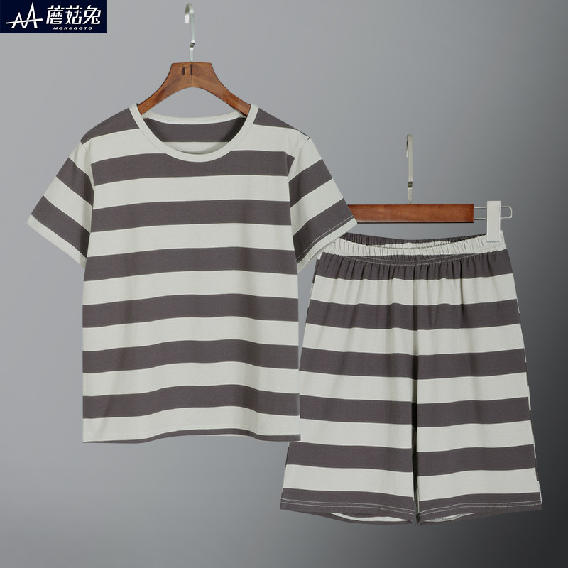 胖童睡衣男童加肥加大码春秋夏薄款中大童儿童短袖短裤男孩家居服