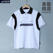 夏装 男大童短袖 宽松 2024新款 青少年胖男孩半袖 T恤夏季 翻领polo衫