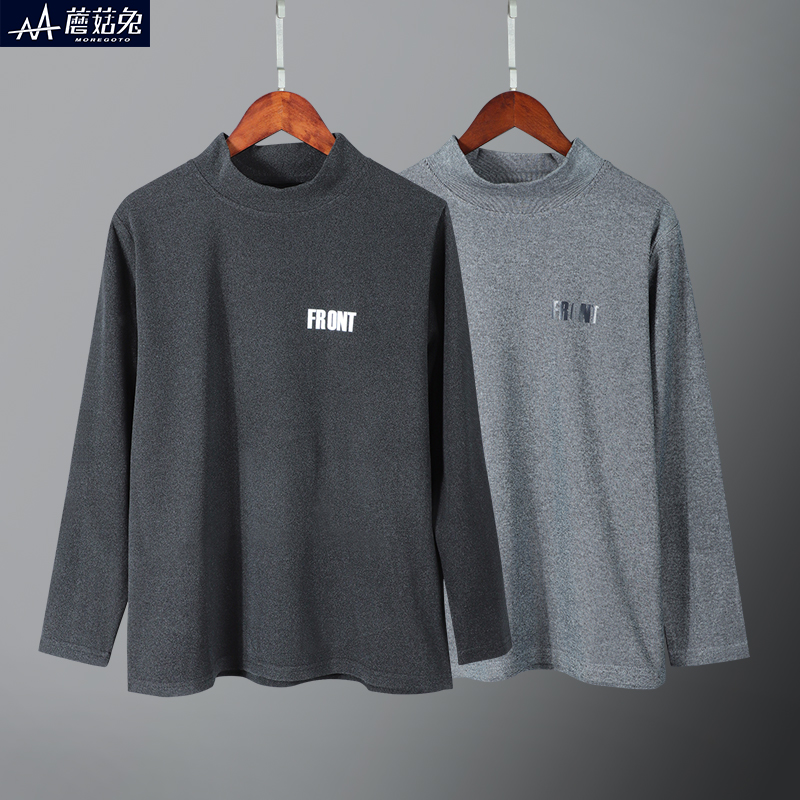 蘑菇兔胖男童德绒半高领打底衫冬