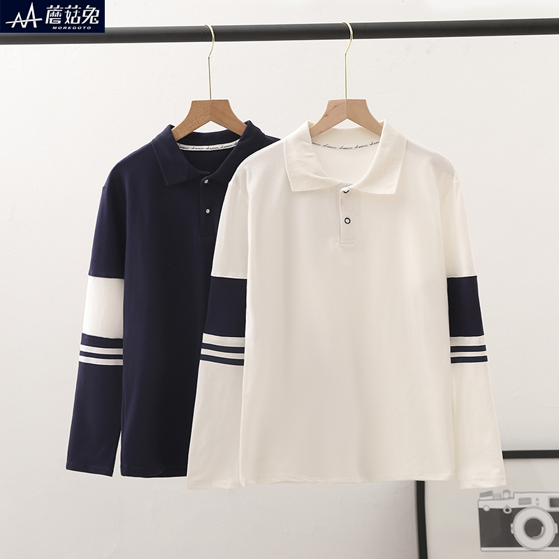 蘑菇兔胖男童长袖polo衫宽松加肥