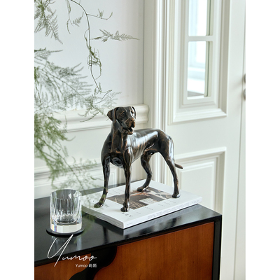 屿陌家居旺家犬贵族猎犬家居摆件客厅玄关电视柜轻奢设计感装饰品