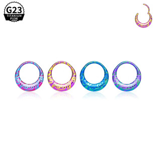 F136钛合金耳圈耳骨钉月牙环耳环鼻中隔环植入人体穿刺饰品鼻环