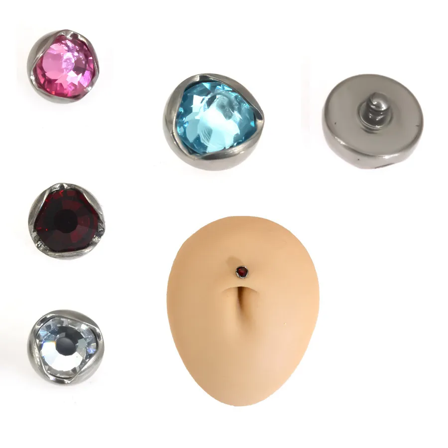 钛合金耳饰唇钉捷克钻1.2牙口波浪包镶边埋钉耳骨钉耳饰穿刺饰品