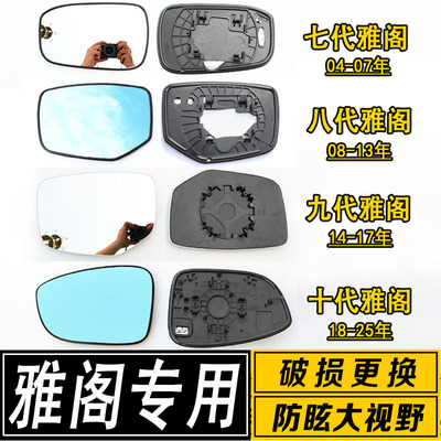 大视野广角防炫目后视镜片