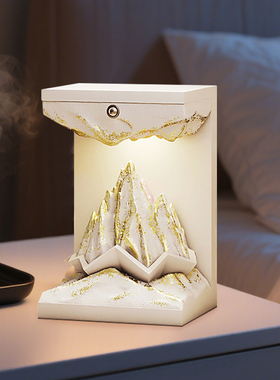 卧室香薰氛围灯日照金山高级感装饰摆件书房茶几沙发边几装饰礼品