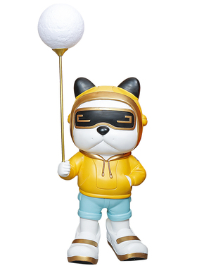 潮酷科技狗客厅落地摆件卡通轻奢电视柜沙发旁卧室入户门口装饰品