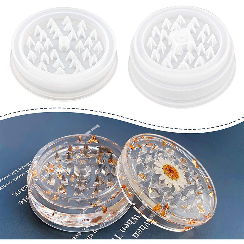 diy水晶滴胶环氧树脂模具烟叶齿轮磨烟器一套硅胶烘焙硅胶模具