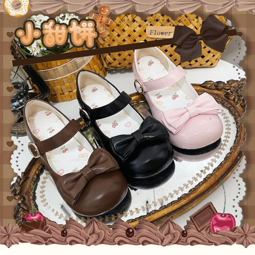 小甜饼lolita鞋圆头百搭小皮鞋
