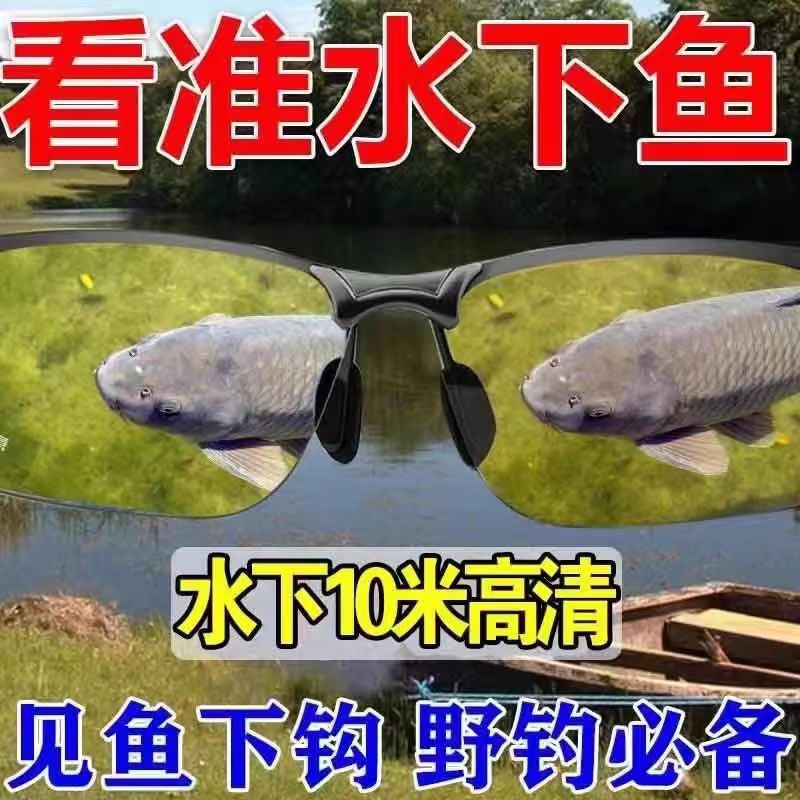 钓鱼眼镜可见水下三米看鱼神器水底寻找漂专用偏光变光变色太阳镜