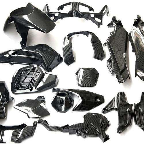 适用本田 PCX150 ADV150 19-21年改装件碳纤维纹路全套外壳装饰盖