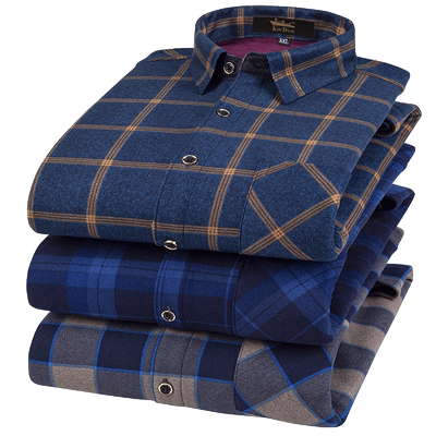 长袖保暖衬衫金盾加绒商务休闲