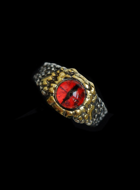 Vintage古着Ancient Red Eye Ring复古红色眼睛戒指