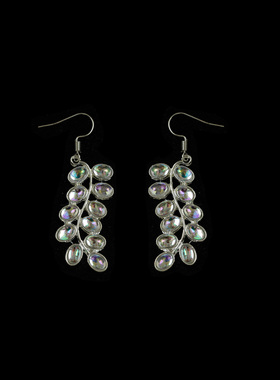 Vintage古着Garnet Crystal Beads复古耳环