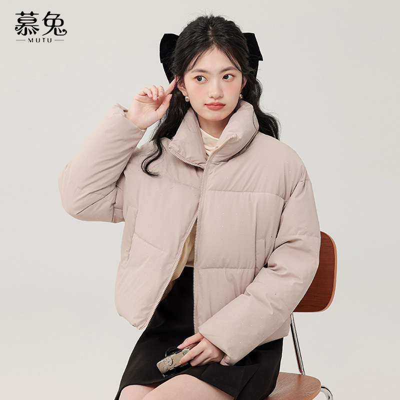 慕兔高级感黑色波点棉服外套女2025冬季新款小个子加厚保暖面包服,女装/女士精品,棉衣/棉服,淘宝优惠券,粉丝福利购,淘宝优惠卷