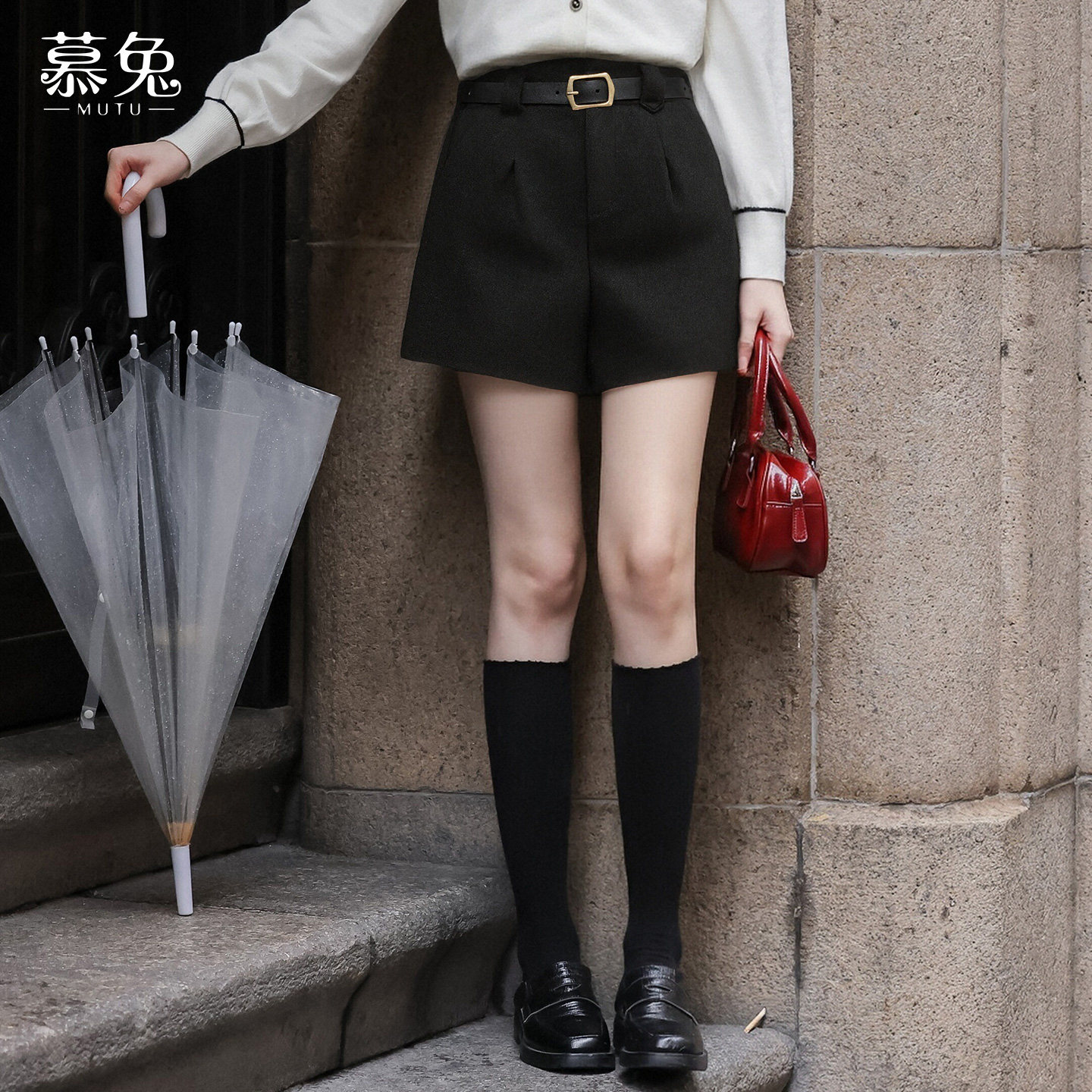 慕兔高级感咖色西装短裤女2025冬季新款高腰阔腿裤显瘦a字直筒裤,女装/女士精品,休闲裤,淘宝优惠券,粉丝福利购,淘宝优惠卷