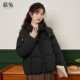 慕兔韩系黑色连帽棉衣棉服女2025冬季 新款 加厚保暖棉袄面包服外套