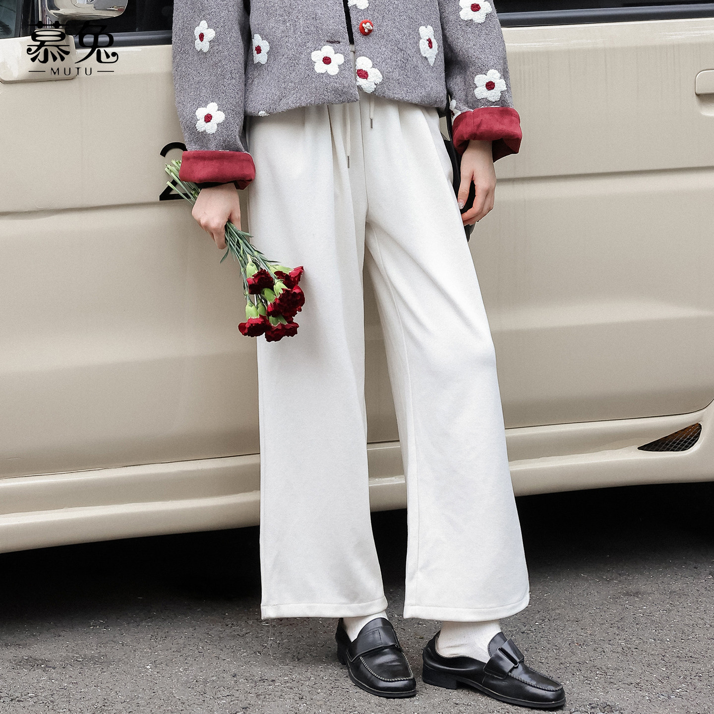 慕兔慵懒风垂感软糯休闲直筒裤女2026春季新款小个子宽松阔腿长裤,女装/女士精品,休闲裤,淘宝优惠券,粉丝福利购,淘宝优惠卷