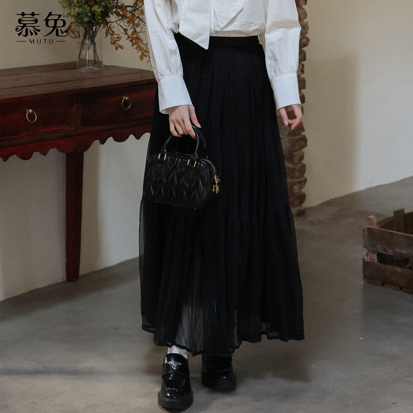 慕兔法式温柔风粉色纱裙半身裙女2026春季新款高腰显瘦a字长裙子,女装/女士精品,半身裙,淘宝优惠券,粉丝福利购,淘宝优惠卷