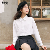内搭打底白衬衫 女2026春季 新款 慕兔ins韩版 设计感小众长袖 上衣潮