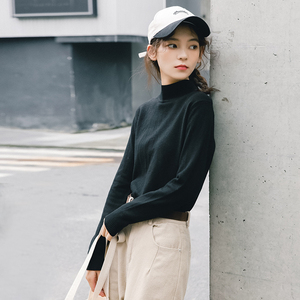 chic半高领套头毛衣