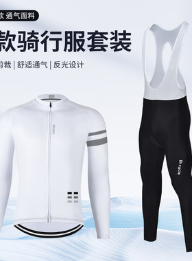 自行车骑行服夏秋长袖套装登山车公路单车男骑行服裤装备春季套餐