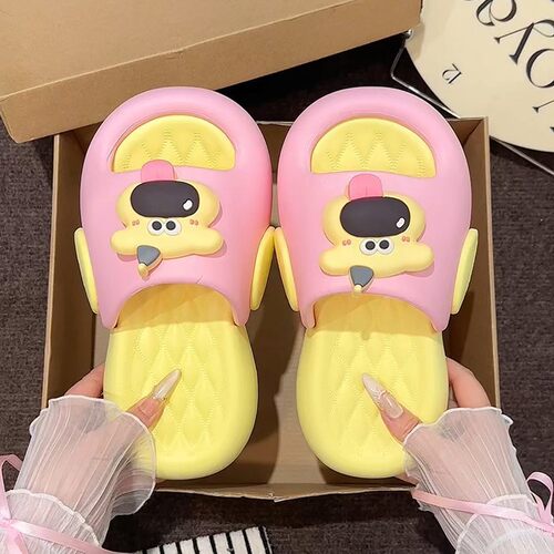 2026新款卡通小狗露趾厚底防滑一