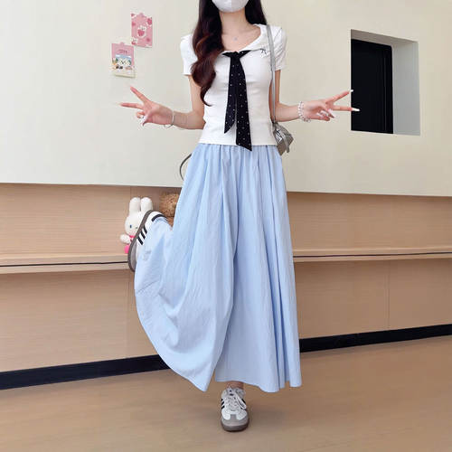 浅色冰丝山本裙裤女夏薄款小个子
