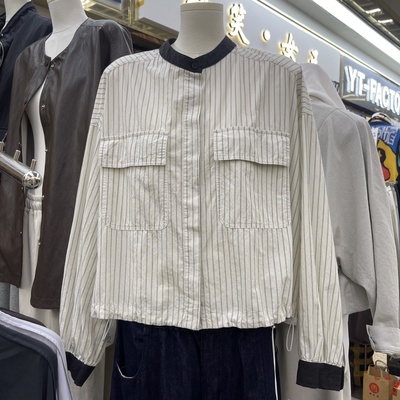 立领韩版百搭2025秋新款长袖