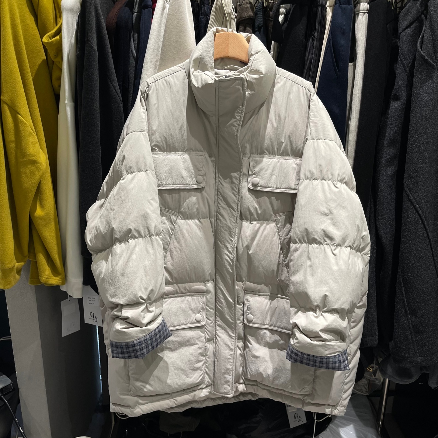 立领90白鸭绒羽绒服女2025冬季