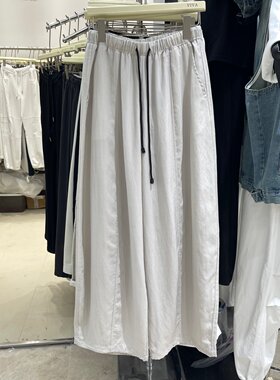 夏季天丝麻风高腰显瘦气球裤