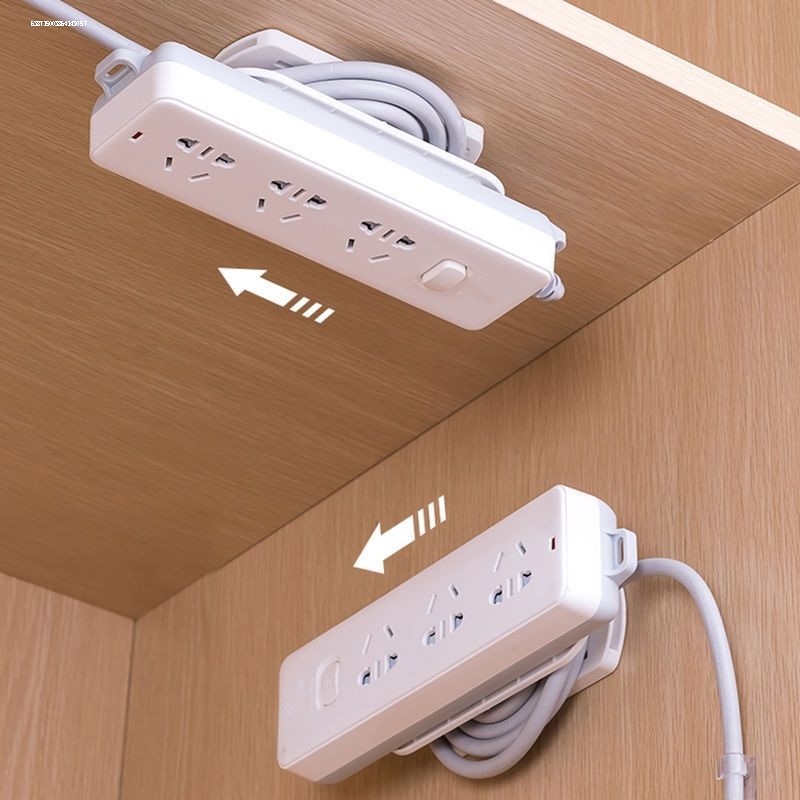 插座插排固定器墙面壁挂无痕免打孔拖插线板路由器理线器绕线神器