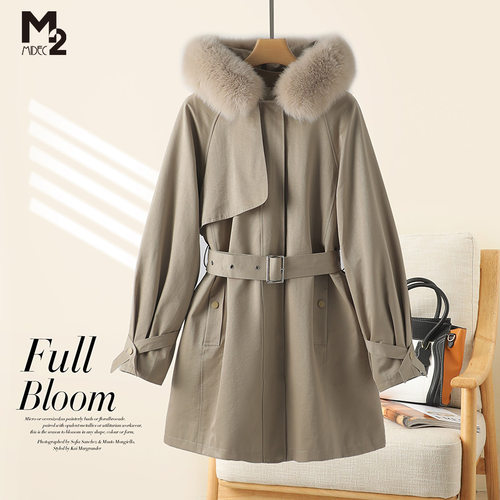 M2狐狸毛领派克服2025新款