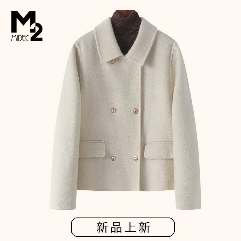 M2新款2023秋冬短款毛呢大衣
