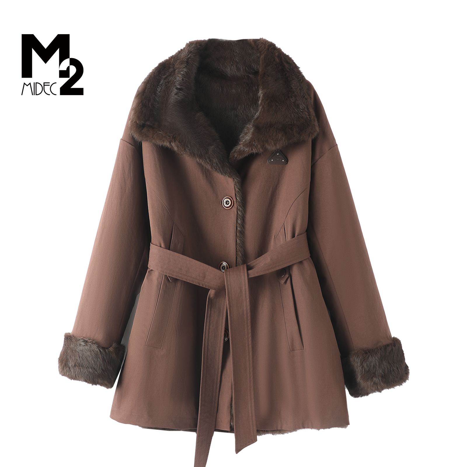 M2女装中年妈妈兔皮毛两面穿皮草