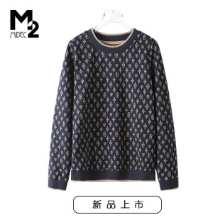 中年微胖妈妈显瘦减龄圆领长袖 宽松大码 T恤 春秋新款 M2女装